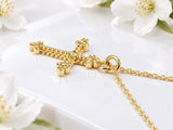 Ornate Cross Necklace, Made From Solid Cast Gold, British Hallmarked