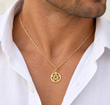 Star of David Necklace, Made From Solid Cast Gold, British Hallmarked