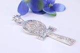 Very Large 60 mm Long Ornate Cross, Made From Solid Cast Silver, British Hallmarked