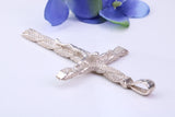 70 mm Long, Very Large Crucifix, Made From Solid Cast Silver, British Hallmarked