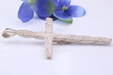 70 mm Long, Very Large Crucifix, Made From Solid Cast Silver, British Hallmarked