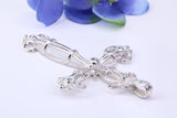 62 mm Long, Large Silver Ornate Cross, Made From Solid Cast Silver, British Hallmarked