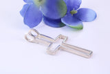 42 mm Long, Open Cross, Made From Solid Cast Silver