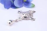 35 mm Long, Large Chunky Silver Crucifix, Made From Solid Cast Silver, British Hallmarked