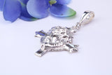 35 mm Long, Large Chunky Silver Crucifix, Made From Solid Cast Silver, British Hallmarked