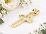 Open Work Latin Cross Necklace, Made From Solid Cast Gold, British Hallmarked