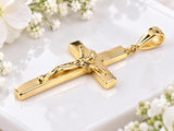43 mm Long Crucifix, Made From Solid Gold Silver, British Hallmarked