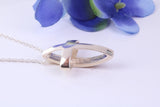 28 mm Long, Yellow C Z set Sterling Silver Cross, Made From Solid Cast Silver