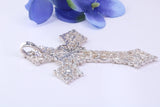 Very Large 60 mm Long Ornate Cross, Made From Solid Cast Silver, British Hallmarked