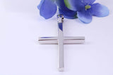 Very Large 50 mm Long Chunky Cross, Made From Solid Cast Silver, Option of Silver Chain, British Hallmarked