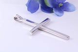 Very Large 50 mm Long Chunky Cross, Made From Solid Cast Silver, Option of Silver Chain, British Hallmarked