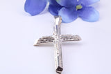 54 mm Long, Large Silver Crucifix Necklace, Made From Solid Cast Silver, British Hallmarked