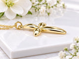 Four Petal Floral Cross Necklace, Made From Solid Cast Gold, British Hallmarked