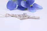 36 mm Long Celtic Cross, Made From Solid Cast Silver