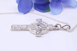 36 mm Long Celtic Cross, Made From Solid Cast Silver
