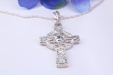 36 mm Long Celtic Cross, Made From Solid Cast Silver