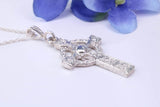 36 mm Long Celtic Cross, Made From Solid Cast Silver