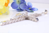 90 mm Long, Very Large Crucifix, Made From Solid Cast Silver, With Heavy Belcher Chain, British Hallmarked