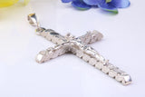90 mm Long, Very Large Crucifix, Made From Solid Cast Silver, With Heavy Belcher Chain, British Hallmarked