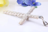 90 mm Long, Very Large Crucifix, Made From Solid Cast Silver, With Heavy Belcher Chain, British Hallmarked