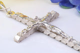 90 mm Long, Very Large Crucifix, Made From Solid Cast Silver, With Heavy Belcher Chain, British Hallmarked