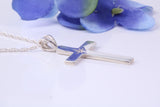 30 mm Long Plain Polished Silver Cross, Made From Solid Cast Silver