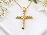 Simple Crucifix Necklace, Made From Solid Cast Gold, British Hallmarked