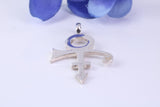 Prince Love Symbol Cross Made From Solid Cast Silver, British Hallmarked