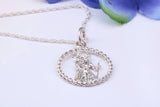 17 mm Round St Christopher necklace, Made From Solid Cast Silver