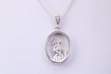 Oval Christopher Necklace, Chunky and Made From Solid Cast Silver