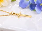 Dainty Cross Necklace, Made From Solid Cast Gold, British Hallmarked