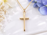 Dainty Cross Necklace, Made From Solid Cast Gold, British Hallmarked