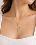 Dainty Cross Necklace, Made From Solid Cast Gold, British Hallmarked