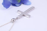 35 mm Long Chunky Cross, High Polished Finish, Made From Solid Cast Silver