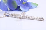 47 mm Long, Solid and Chunky Ornate Cross, Made From Solid Cast Silver, British Hallmarked