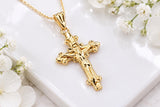 Small Crucifix Necklace, Made From Solid Cast Gold, British Hallmarked