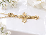 Small Crucifix Necklace, Made From Solid Cast Gold, British Hallmarked