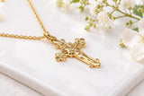Small Crucifix Necklace, Made From Solid Cast Gold, British Hallmarked