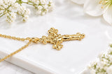 Small Crucifix Necklace, Made From Solid Cast Gold, British Hallmarked