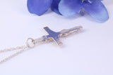 Small Crucifix Necklace, Made From Solid Cast Silver, Complete With Silver Chain