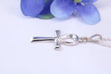 Small 27 mm Long Ankh Cross Necklace, Made From Solid Cast Silver