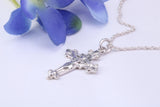 Small 26 mm Long Crucifix Necklace, Made From Solid Cast Silver, Complete With Silver Chain