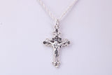 Small 26 mm Long Crucifix Necklace, Made From Solid Cast Silver, Complete With Silver Chain