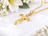 28 mm Long Cross Necklace, Made From Solid Cast Gold, British Hallmarked