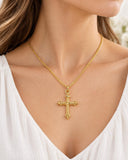 Ornate Cross Necklace, Made From Solid Cast Gold, British Hallmarked