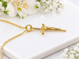 Small Dainty Crucifix Necklace, Made From Solid Cast Gold, British Hallmarked
