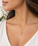 Small Dainty Crucifix Necklace, Made From Solid Cast Gold, British Hallmarked