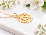 Star of David Necklace, Made From Solid Cast Gold, British Hallmarked