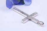 45 mm Long, Large Solid and Chunky Sterling Silver Cross, Made From Solid Cast Silver, British Hallmarked