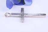 45 mm Long, Large Solid and Chunky Sterling Silver Cross, Made From Solid Cast Silver, British Hallmarked